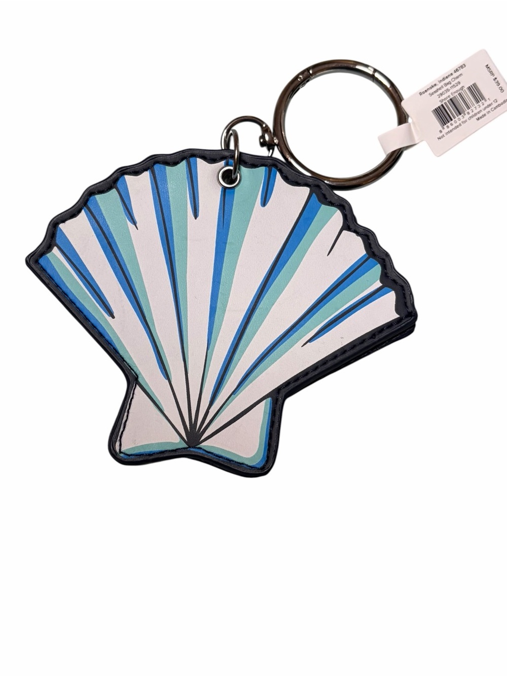 Vera Bradley Shore Enough Sea Shell Magnetic Mirror Keychain Bag Charm Beach